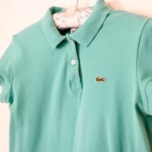 mint green women's polo shirt